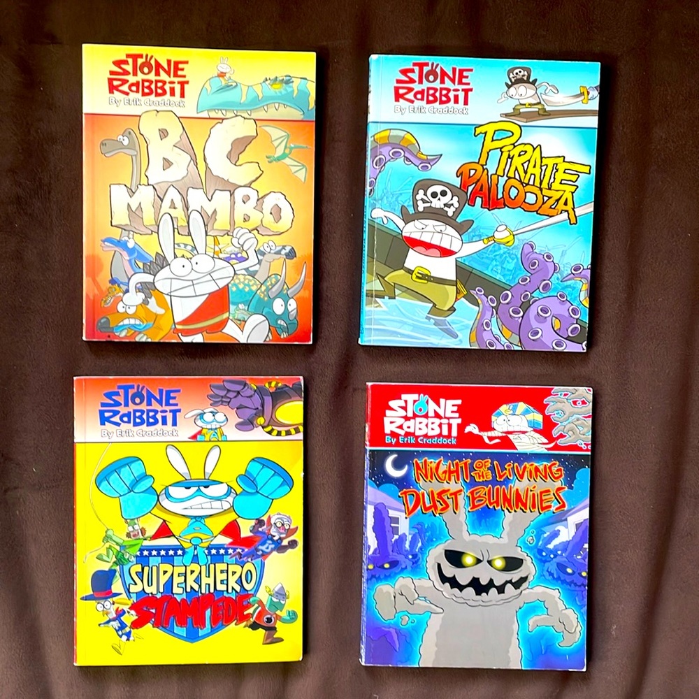 Set of 4 Stone Rabbit Graphic Novels by Erik Craddock & Random House Paperbacks